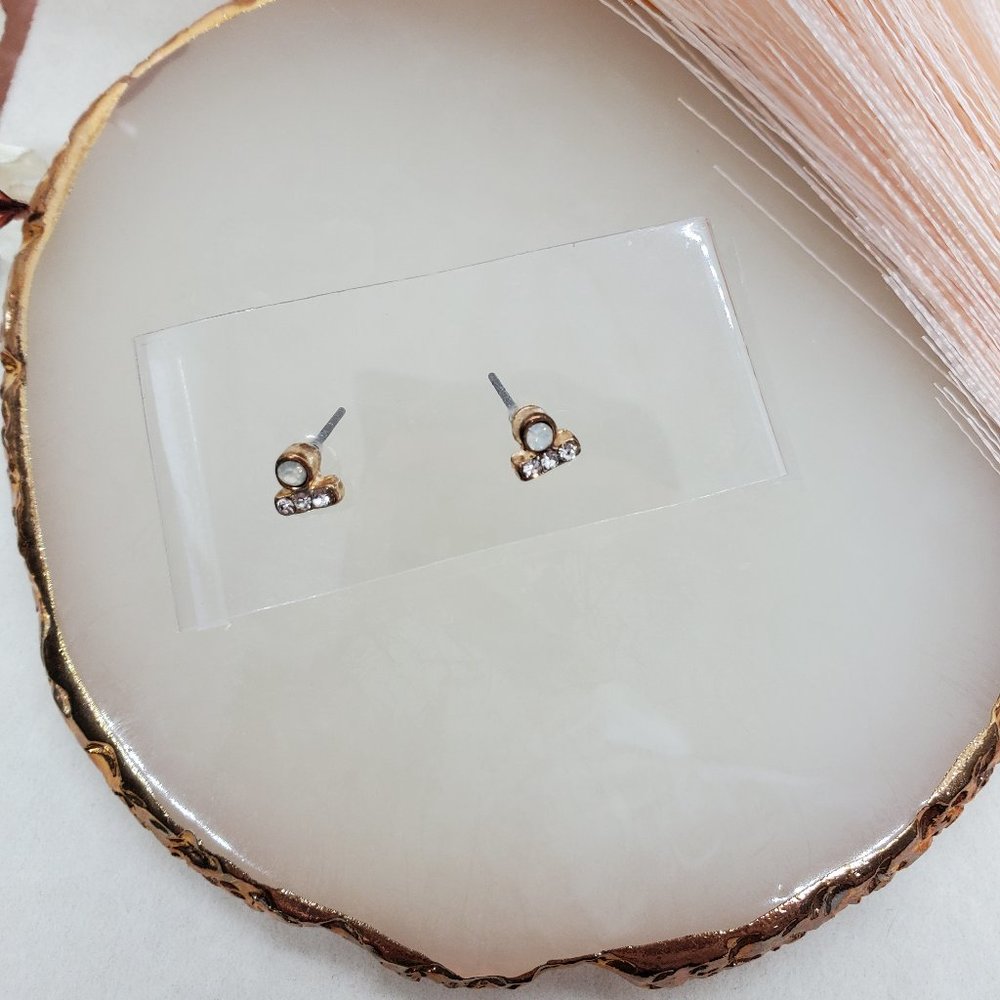 🤑 BUNDLE TO SAVE 🤑 Torrid Opalescent & White Crystal Dainty Stud Earrings